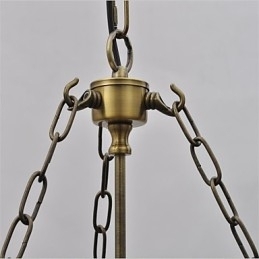 Designer Touch Decorative American country Vintage temple bell glass chandelier