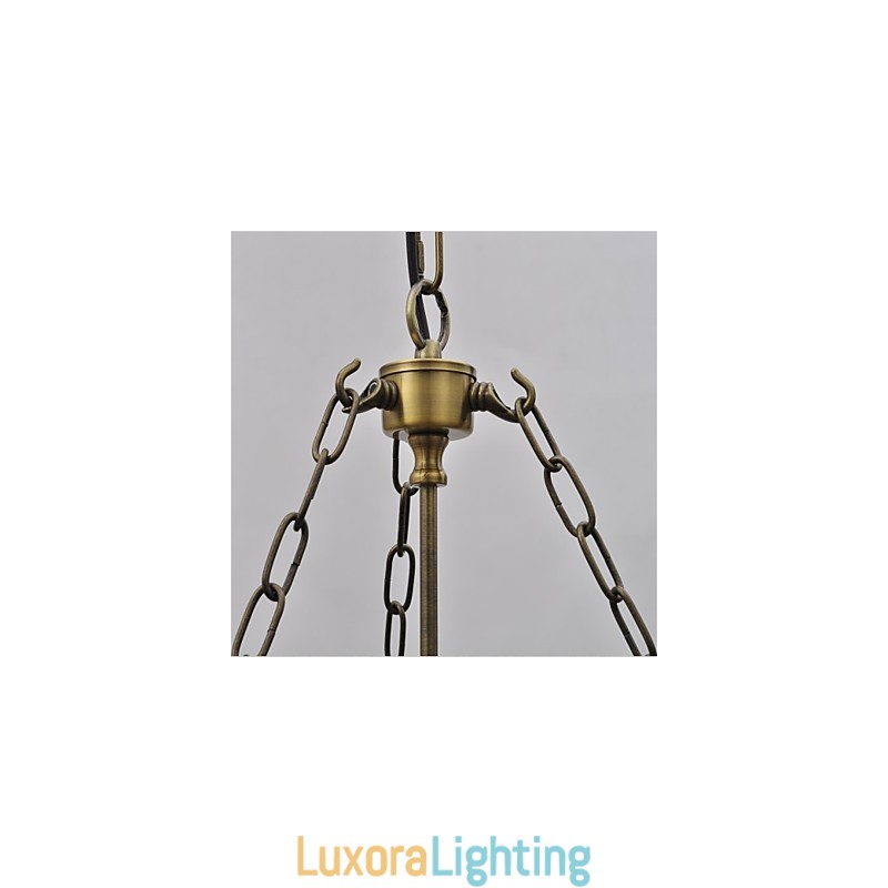 Designer Touch Decorative American country Vintage temple bell glass chandelier