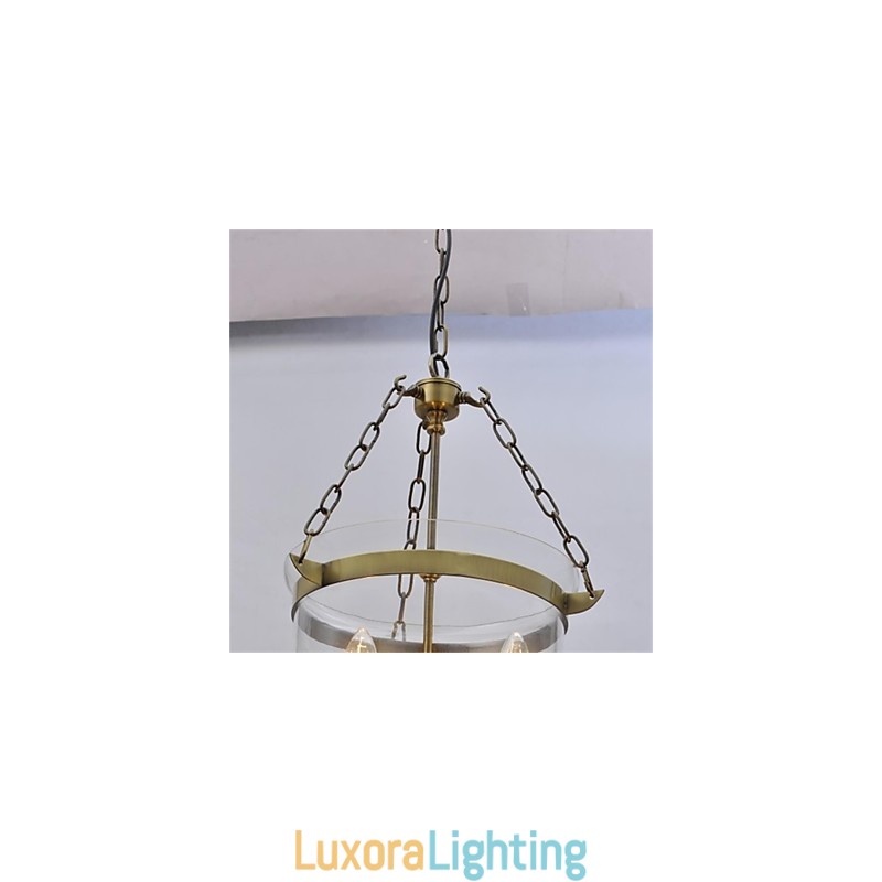 Designer Touch Decorative American country Vintage temple bell glass chandelier