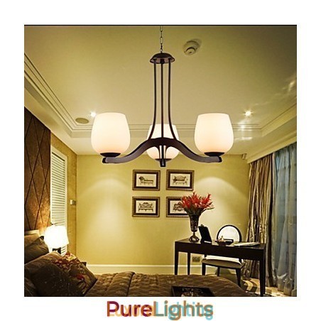 Designer Touch Decorative Traditional Classic Retro Mini Style Painting Metal Chandelier