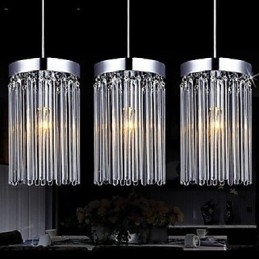 Designer Touch Decorative Modern 3 Lights Pendant With Glass Rod
