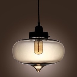 Designer Touch Decorative Transparent Glass Pendant Light in Brown Bubble Design