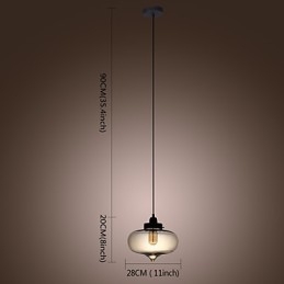 Designer Touch Decorative Transparent Glass Pendant Light in Brown Bubble Design