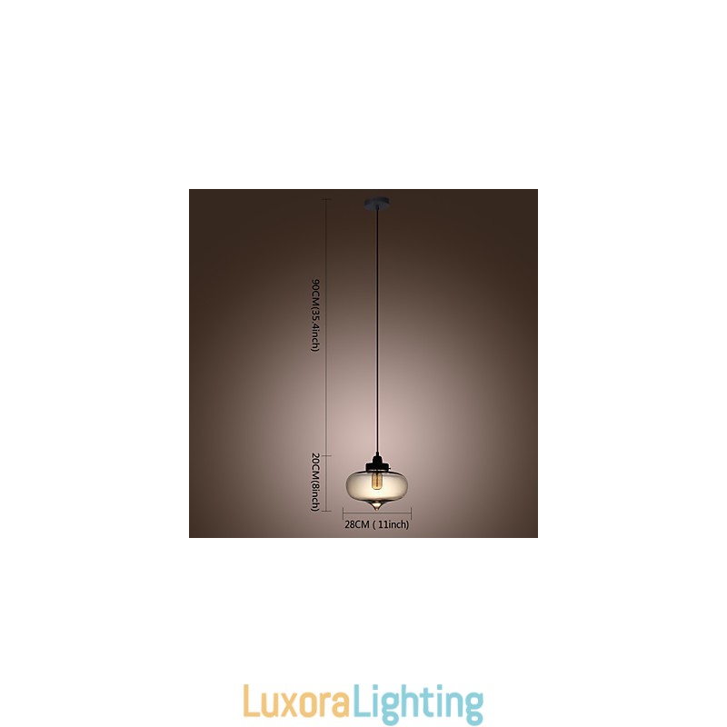 Designer Touch Decorative Transparent Glass Pendant Light in Brown Bubble Design