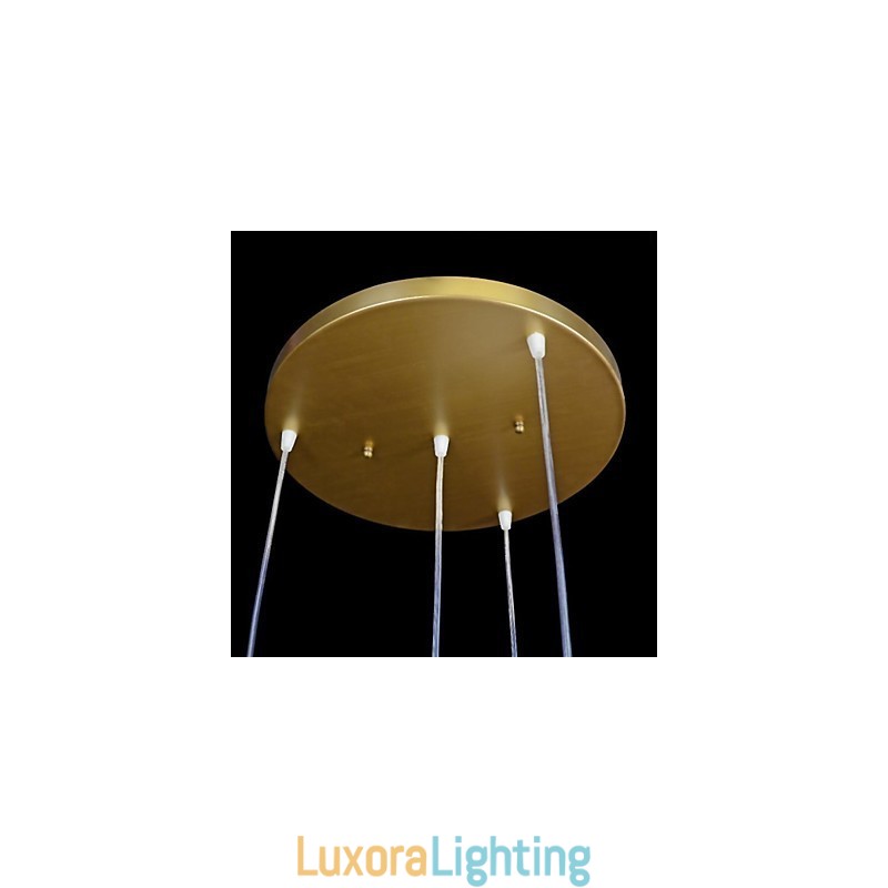 Designer Touch Decorative Bronze Pendant Four Lights Pattern Glass Shade European Retro Classic