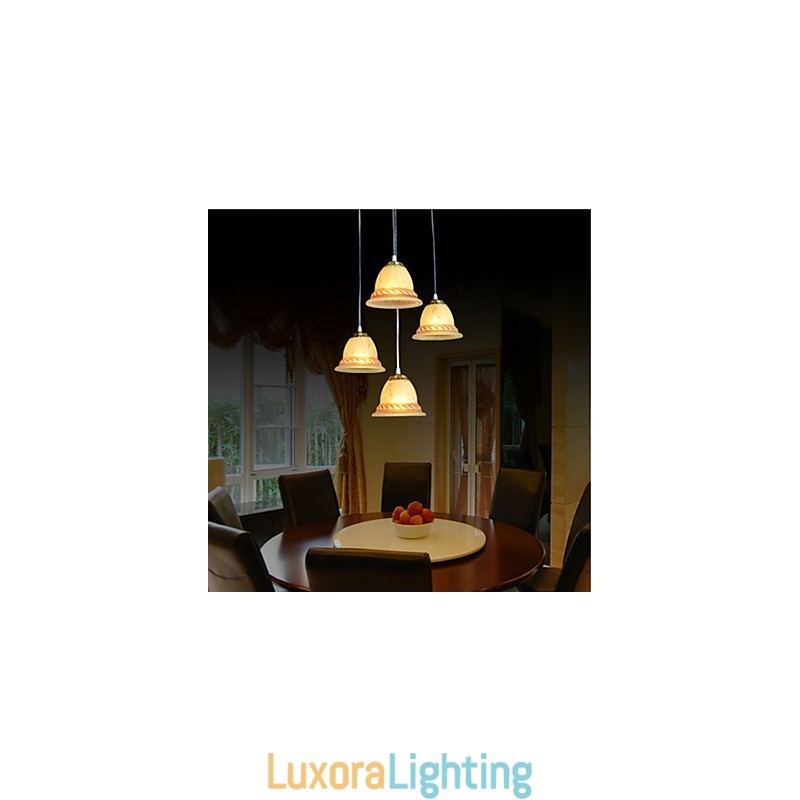 Designer Touch Decorative Pendant Four Lights Bronze European Retro Classic