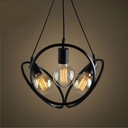 Designer Touch Decorative 3 Lights Chandelier Pendant Light Traditional Classic Retro Metal