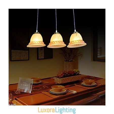 Designer Touch Decorative Pendant Three Lights Bronze European Retro Classic