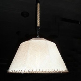 Designer Touch Decorative North American Style Retro 1 Light Pendant In Fabric Shade