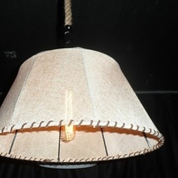 Designer Touch Decorative North American Style Retro 1 Light Pendant In Fabric Shade
