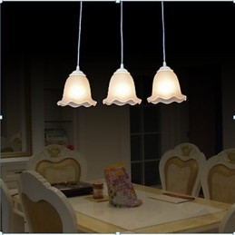 Designer Touch Decorative Pendant Three Lights White European Retro Classic