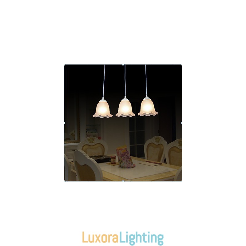 Designer Touch Decorative Pendant Three Lights White European Retro Classic