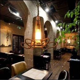 Designer Touch Decorative North American Type Rural Industrial Hemp retro Wrought Iron Chandelier