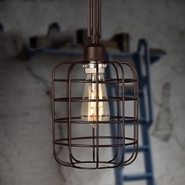 Designer Touch Decorative Retro Mini Style Painting Metal Pendant Light