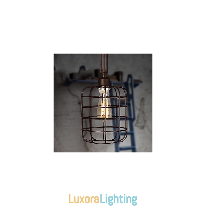 Designer Touch Decorative Retro Mini Style Painting Metal Pendant Light