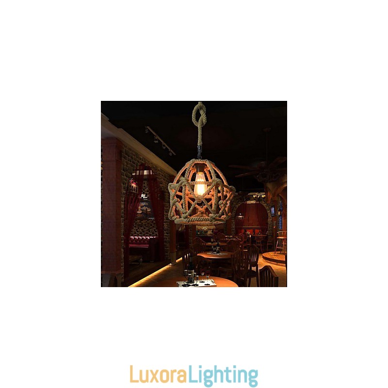 Designer Touch Decorative American Country Vintage Iron Chandelier Industrial Hemp