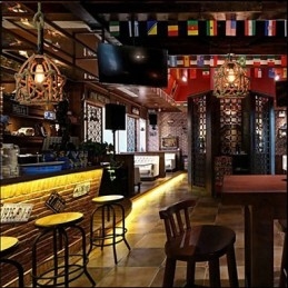 Designer Touch Decorative American Country Vintage Iron Chandelier Industrial Hemp