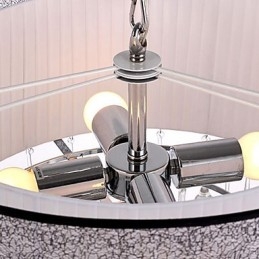 Designer Touch Decorative Contemporary Crystal 4 Light Pendant With Black Shade