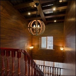 Designer Touch Decorative North American Type Rural Industrial Hemp retro Wrought Iron Chandelier