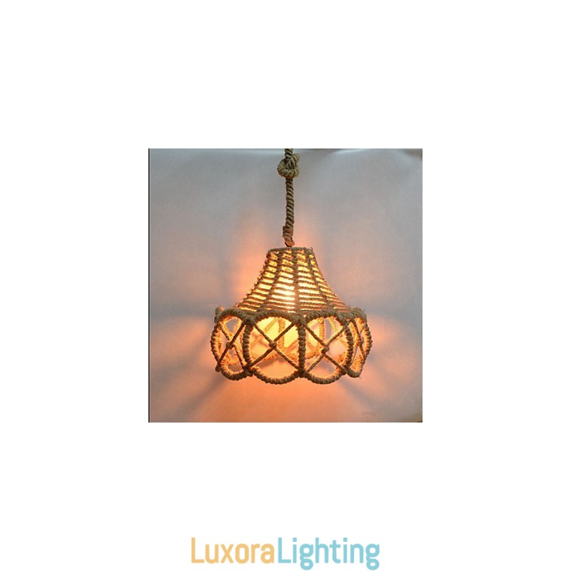 Designer Touch Decorative American Country Vintage Iron Chandelier Industrial Hemp