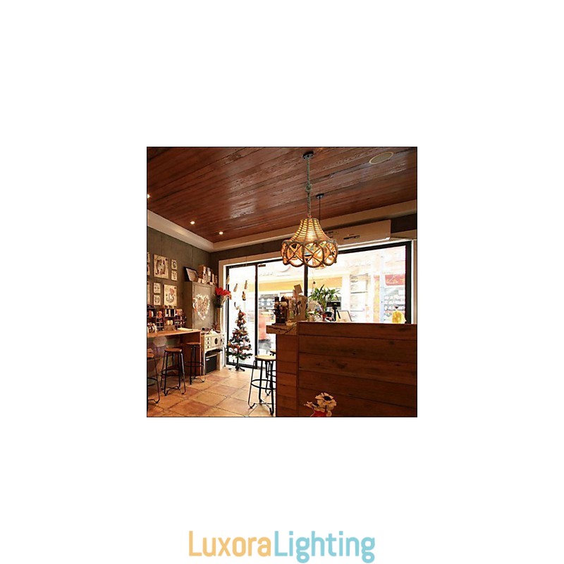 Designer Touch Decorative American Country Vintage Iron Chandelier Industrial Hemp