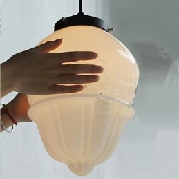 Designer Touch Decorative American Retro Cream Glass Cuckoo