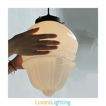 Designer Touch Decorative American Retro Cream Glass Cuckoo