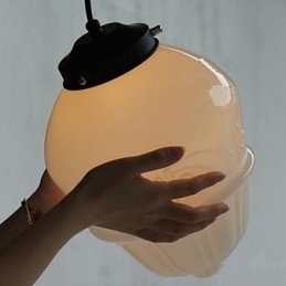 Designer Touch Decorative American Retro Cream Glass Cuckoo