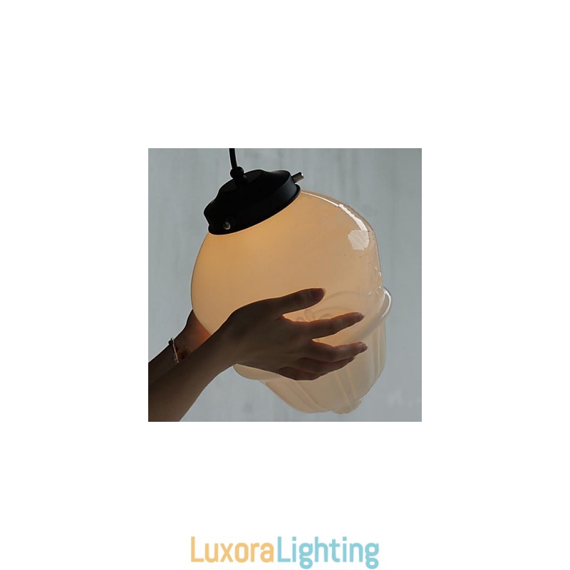 Designer Touch Decorative American Retro Cream Glass Cuckoo