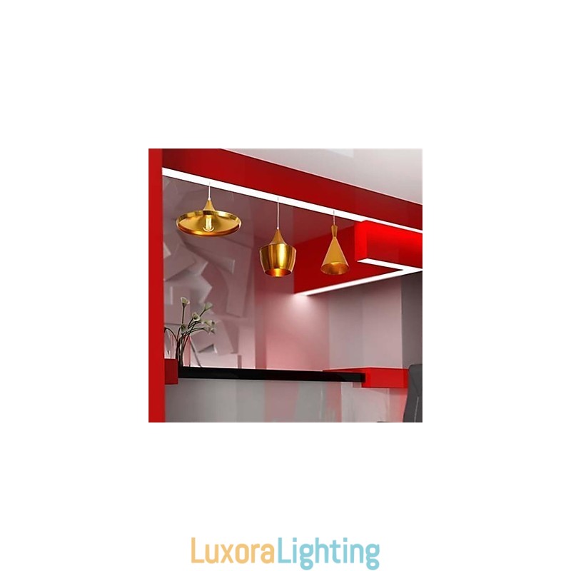 Designer Touch Decorative Americange Gold 3 Head Aluminum Table Pendant