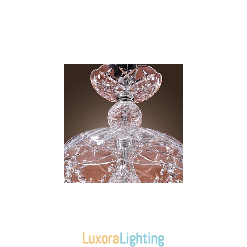 Designer Touch Decorative Modern Crystal Pendant Light with 3 Lights in Glass Shade