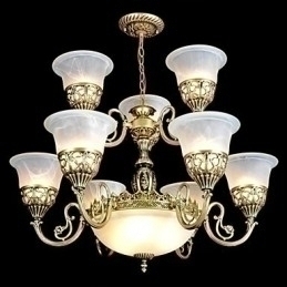 Designer Touch Decorative Traditional Classic Vintage Retro Bronze Metal Chandelier