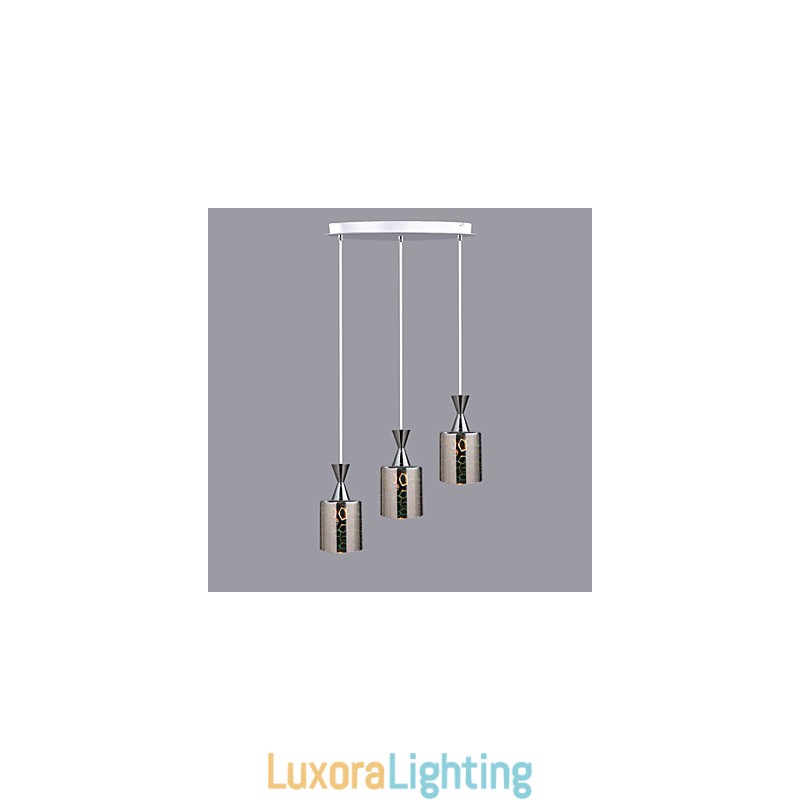 Designer Touch Decorative Dream laser Engraving Chrome Plated lamp 3 Disc