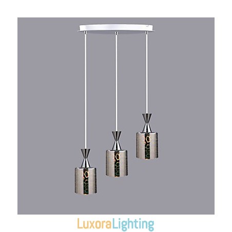 Designer Touch Decorative Dream laser Engraving Chrome Plated lamp 3 Disc