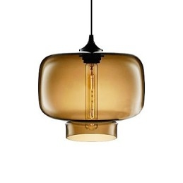 Designer Touch Decorative Modern Glass Pendant Light in Brown Transparent Bottle Design