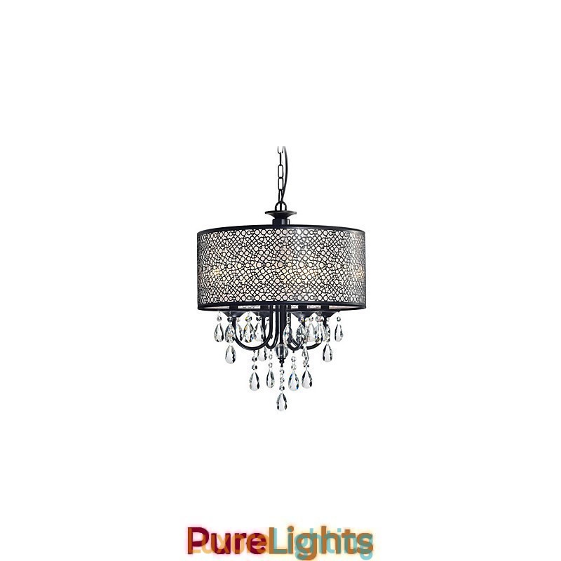 Designer Touch Decorative Traditional Classic Crystal Painting Metal Chandelier