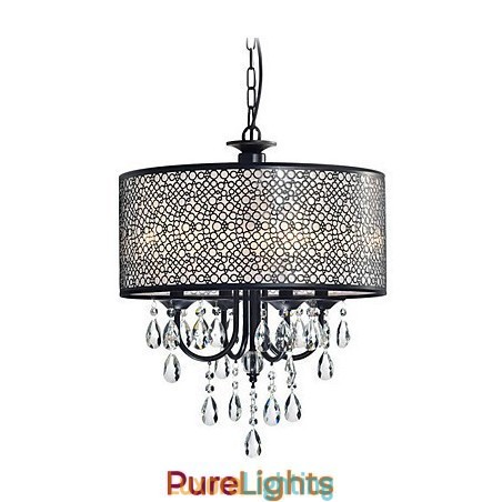 Designer Touch Decorative Traditional Classic Crystal Painting Metal Chandelier