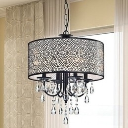 Designer Touch Decorative Traditional Classic Crystal Painting Metal Chandelier