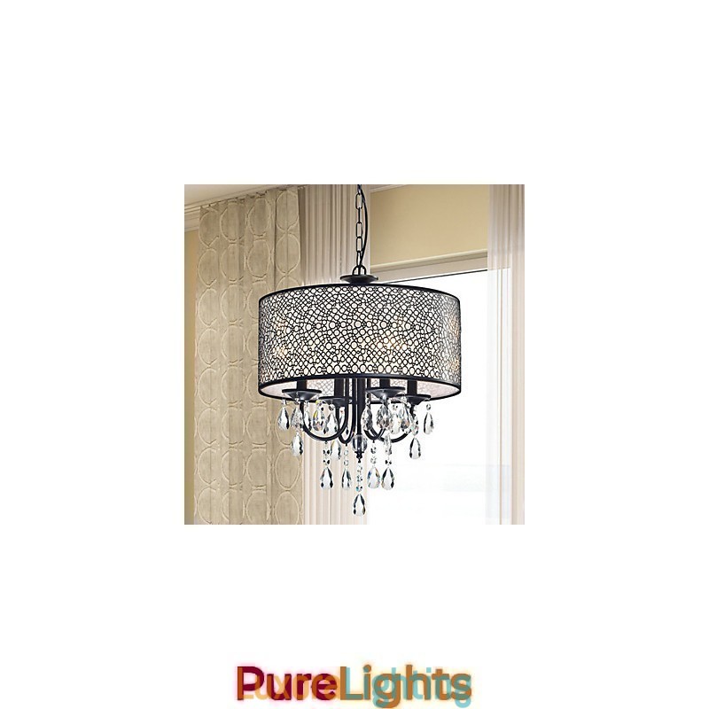 Designer Touch Decorative Traditional Classic Crystal Painting Metal Chandelier