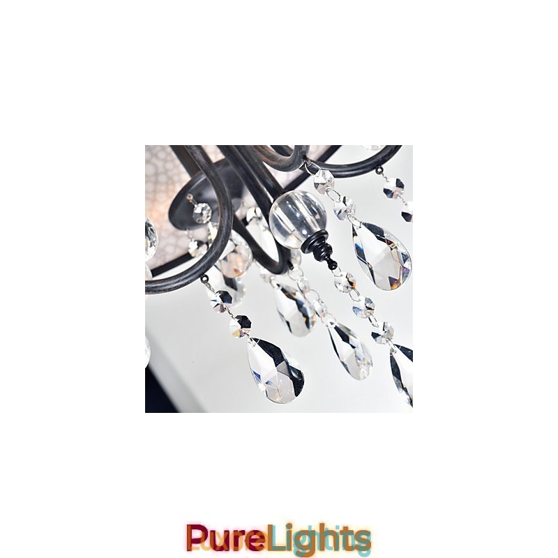 Designer Touch Decorative Traditional Classic Crystal Painting Metal Chandelier