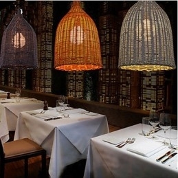 Designer Touch Decorative Rattan Chandelier Chandelier Chandelier Creative Retro Rattan lamp