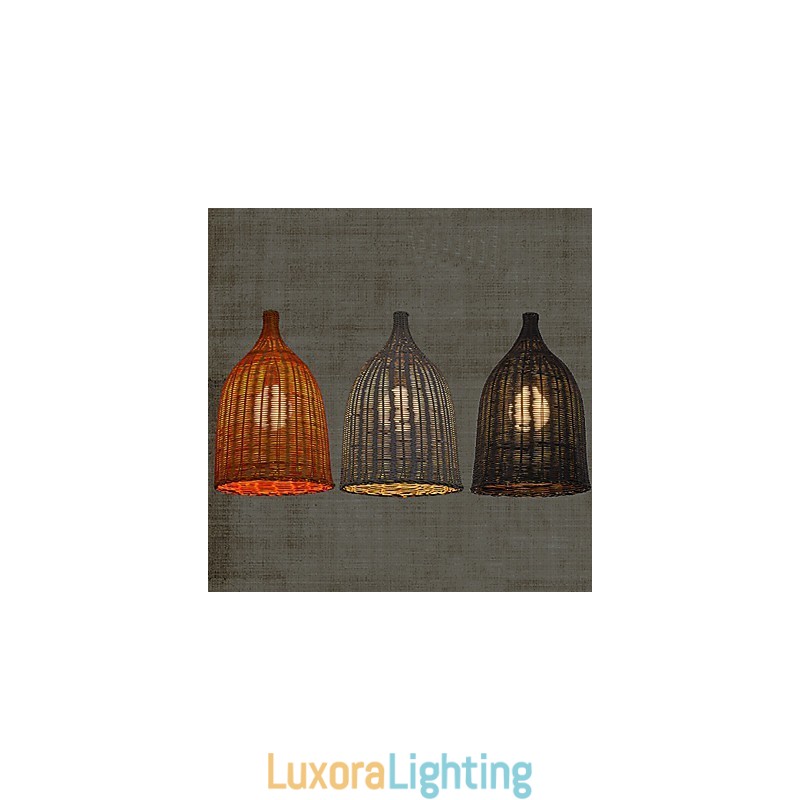 Designer Touch Decorative Rattan Chandelier Chandelier Chandelier Creative Retro Rattan lamp