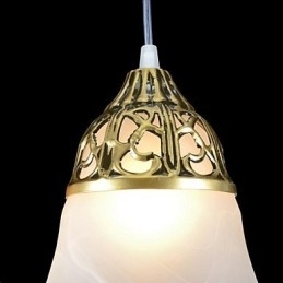 Designer Touch Decorative Bronze Pendant Three Lights Moire Glass European Classic