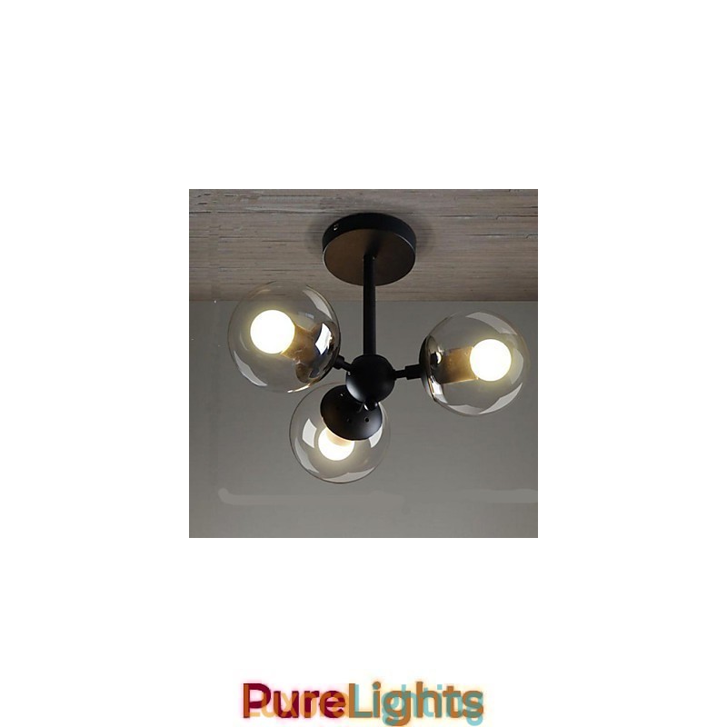 Designer Touch Decorative Glass Ball Iron Beanstalk Molecular Ceiling Lamps