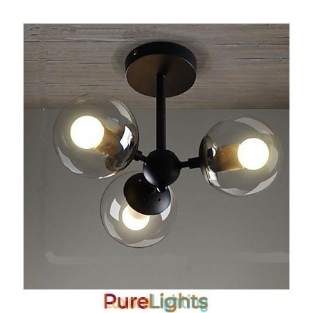 Designer Touch Decorative Glass Ball Iron Beanstalk Molecular Ceiling Lamps