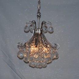 Designer Touch Decorative Modern Contemporary Crystal Mini Style Electroplated Chandelier Pendant Light