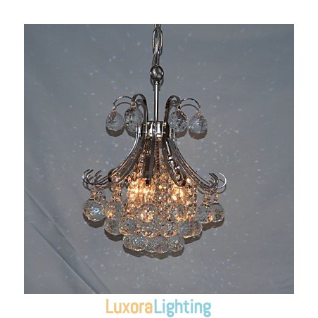 Designer Touch Decorative Modern Contemporary Crystal Mini Style Electroplated Chandelier Pendant Light