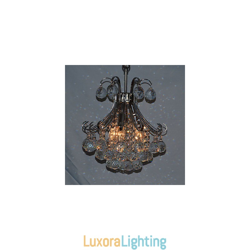 Designer Touch Decorative Modern Contemporary Crystal Mini Style Electroplated Chandelier Pendant Light