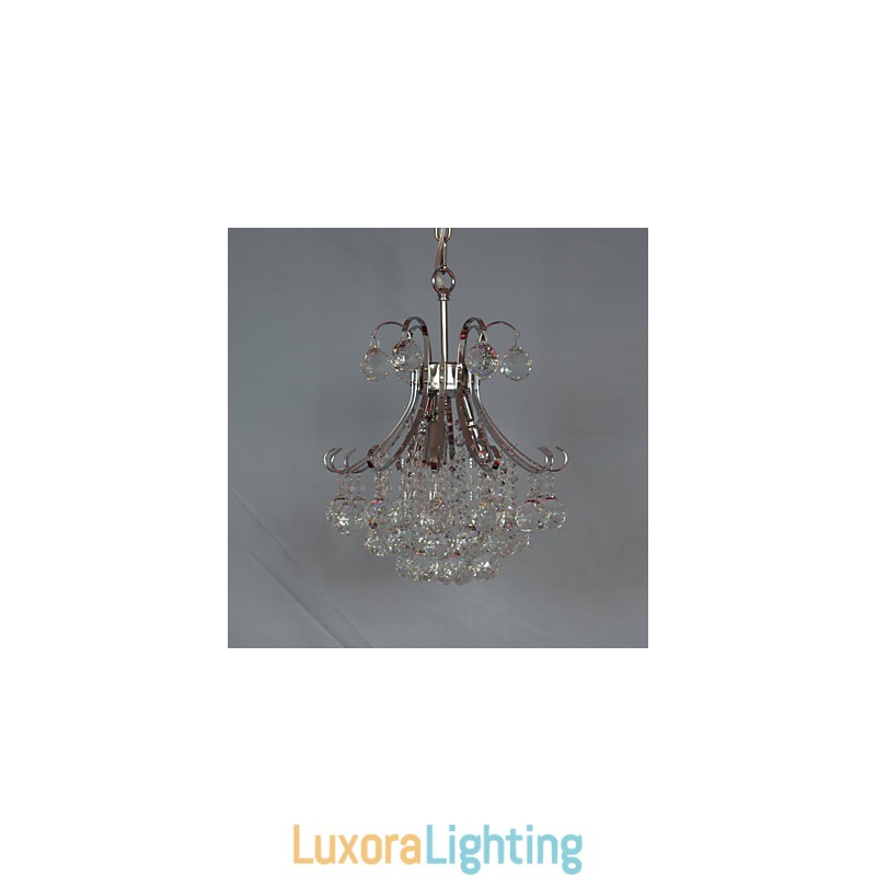 Designer Touch Decorative Modern Contemporary Crystal Mini Style Electroplated Chandelier Pendant Light