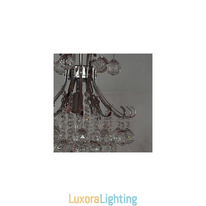 Designer Touch Decorative Modern Contemporary Crystal Mini Style Electroplated Chandelier Pendant Light
